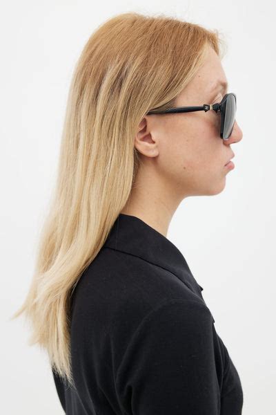 chanel 888 3f|CHANEL Bow Sunglasses Black Acetate Women CC Logo Oval .